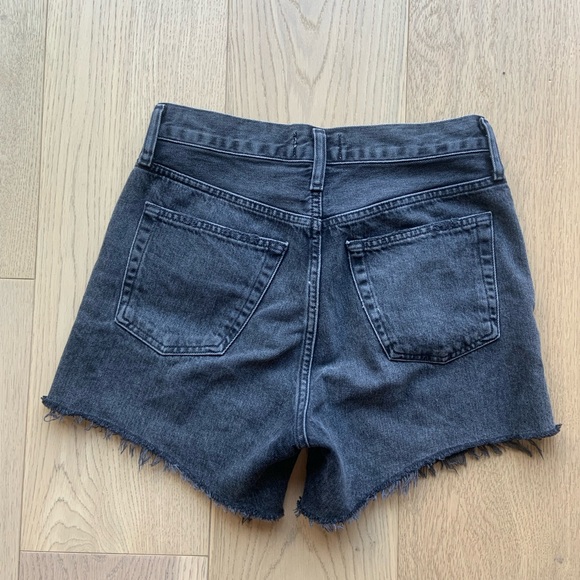 Agolde Parker Long Shorts - Black Size 24 - Picture 3 of 5